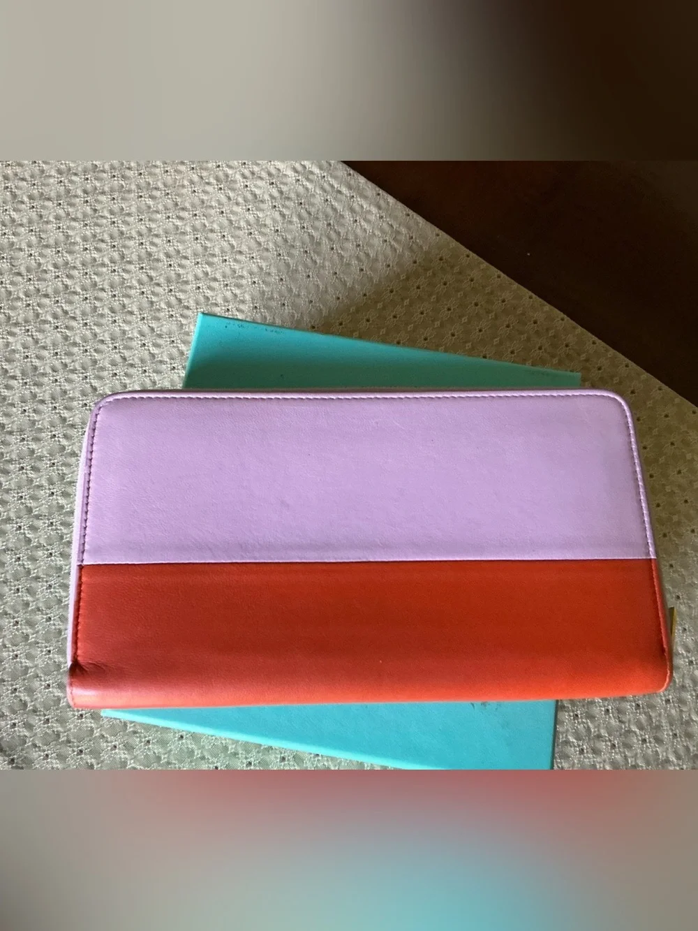 Celine 2013 Pink and Orange Continental Wallet W/COA